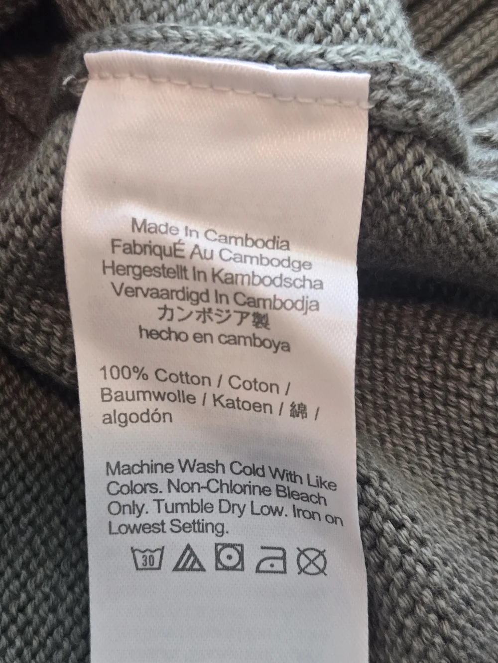 J Crew Men's Medium Mock Neck Roll Neck Sweater Cotton Knit Green Heavyweight